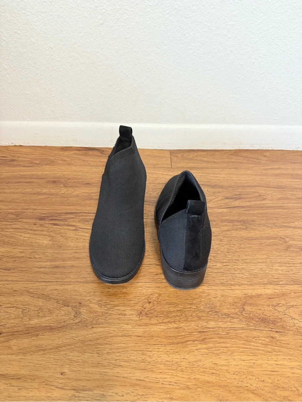 Eileen Fisher Davie Stretch Knit Booties Black Size 7